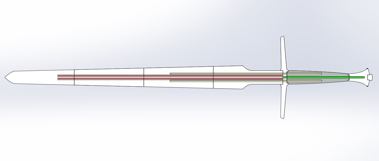 Silver sword from The Witcher TV series 3D print model_18