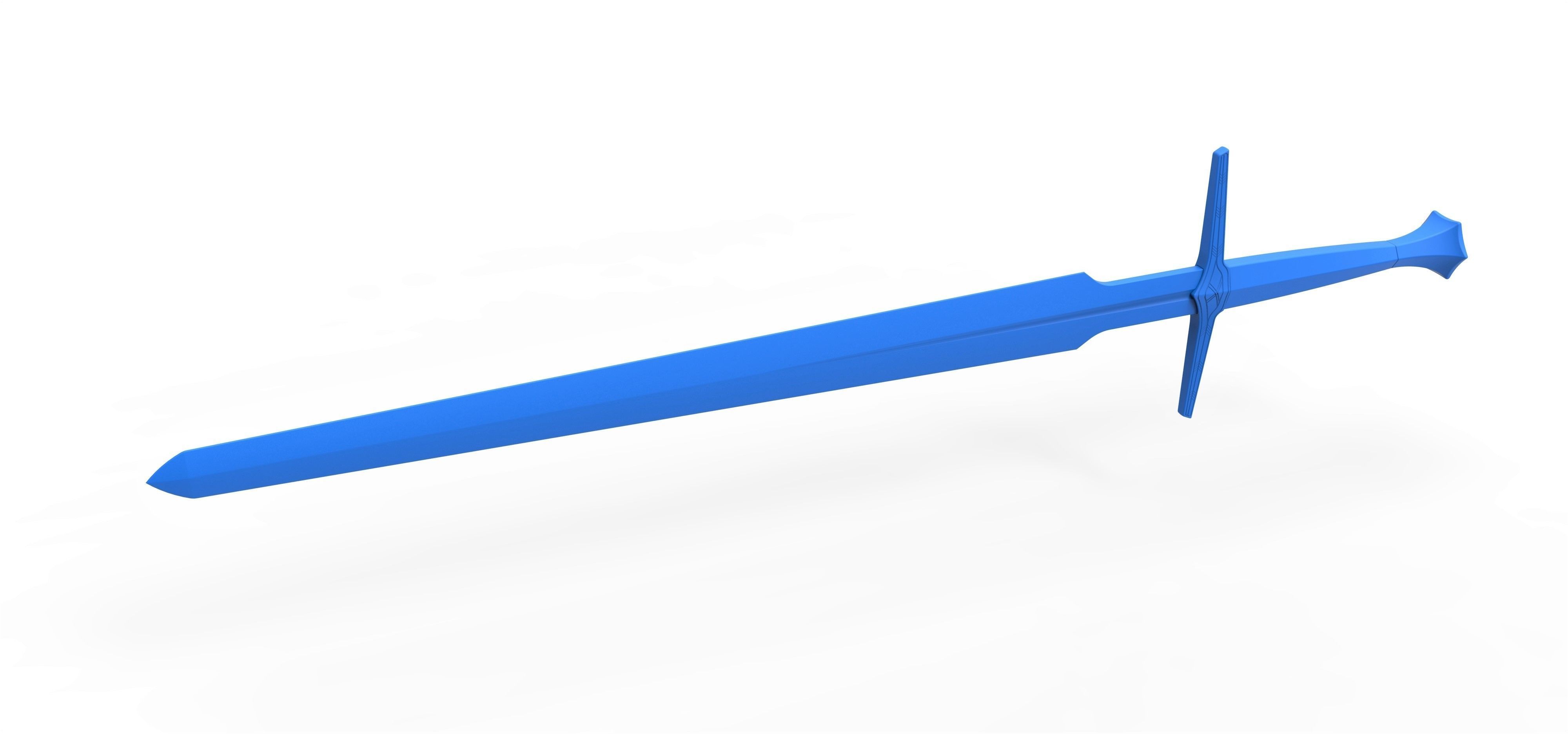 Silver sword from The Witcher TV series 3D print model_9