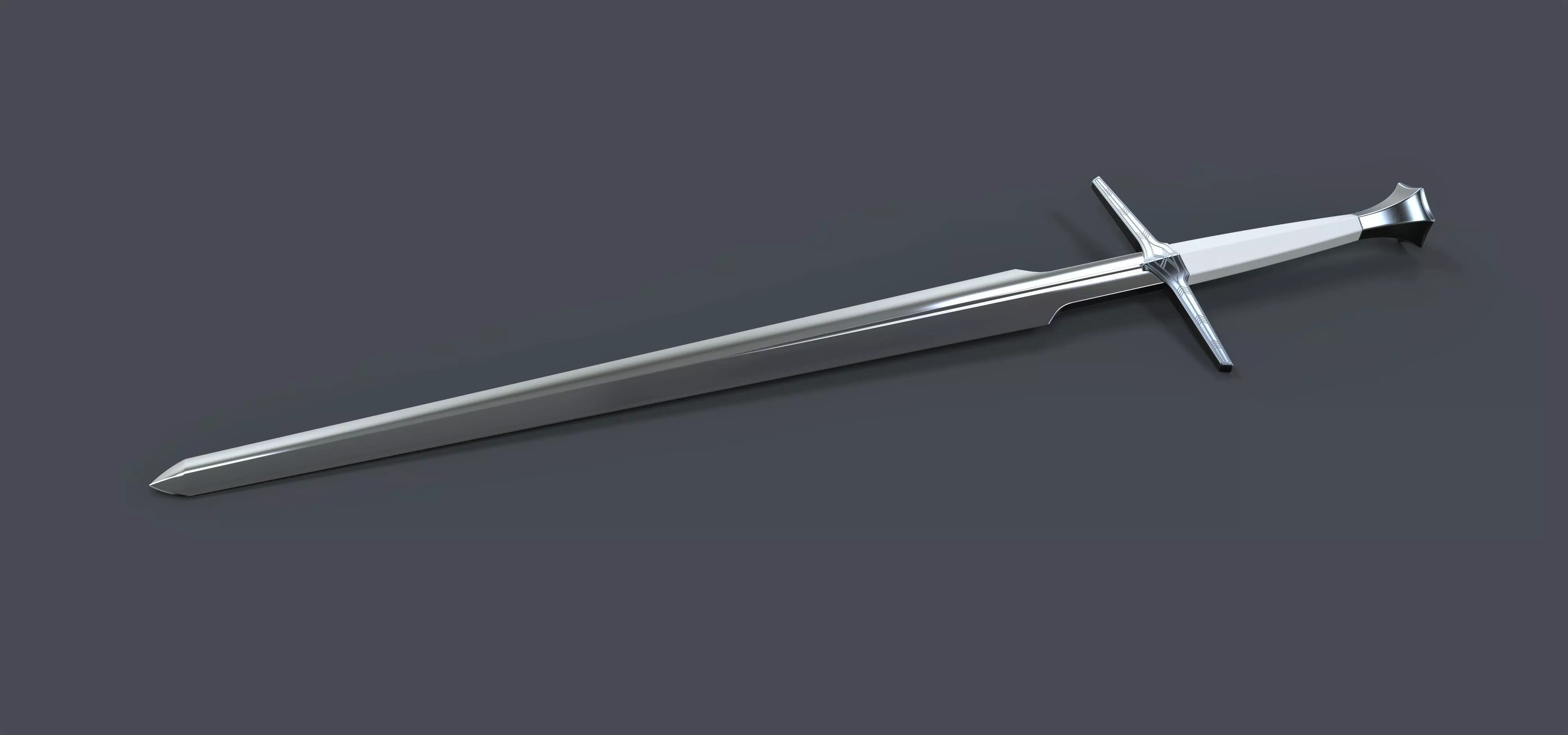 Silver sword from The Witcher TV series 3D print model_0
