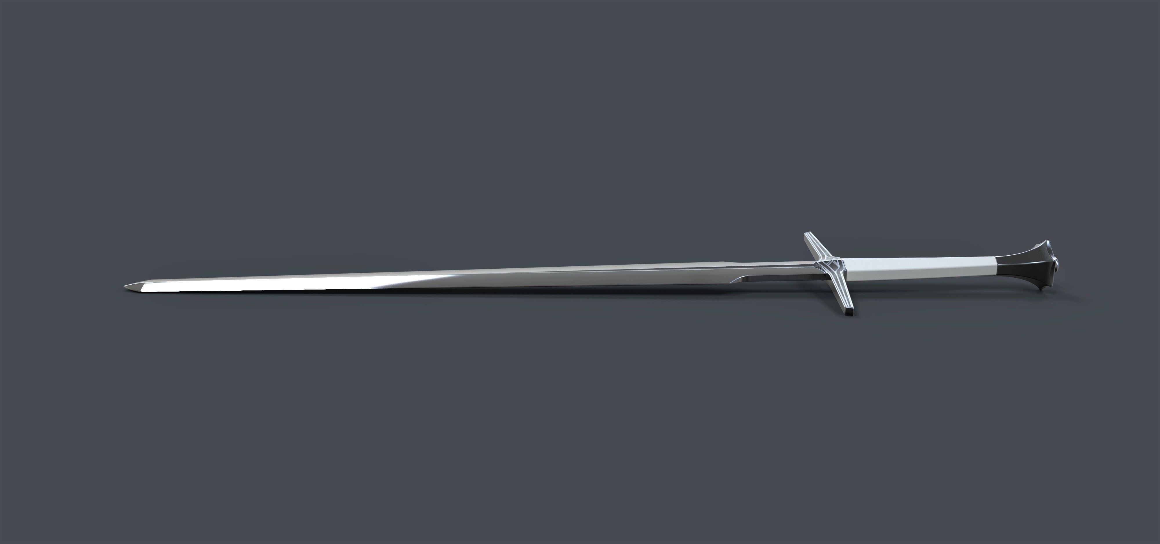Silver sword from The Witcher TV series 3D print model_4