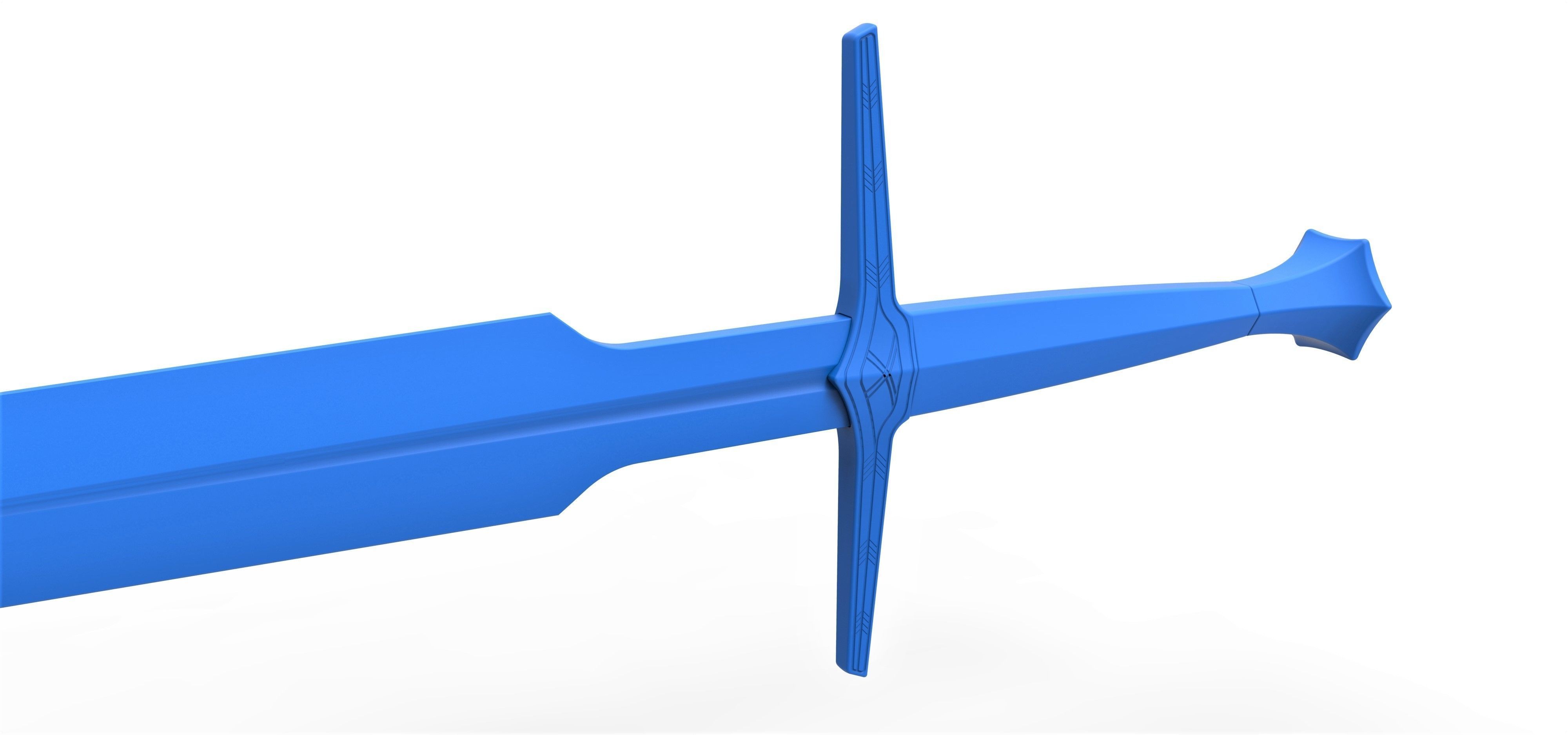 Silver sword from The Witcher TV series 3D print model_10