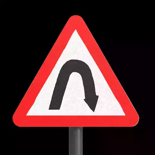 Right hairpin band Roadsign