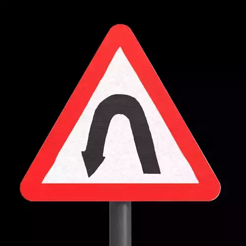 Left Hairpin band Roadsign