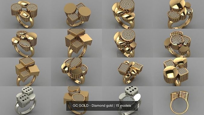 GC GOLD - Diamond gold 3D Model Collection