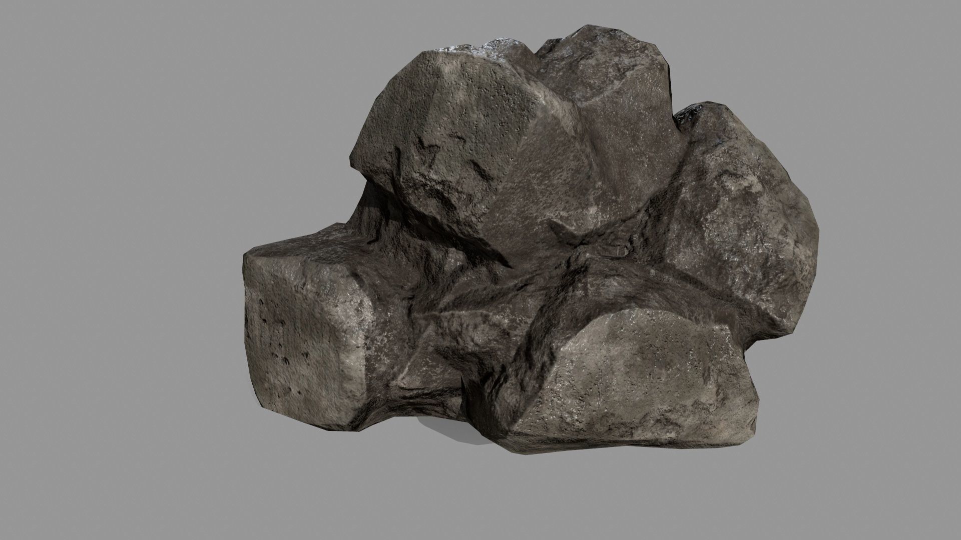 Rock Set Low-poly 3D model_17