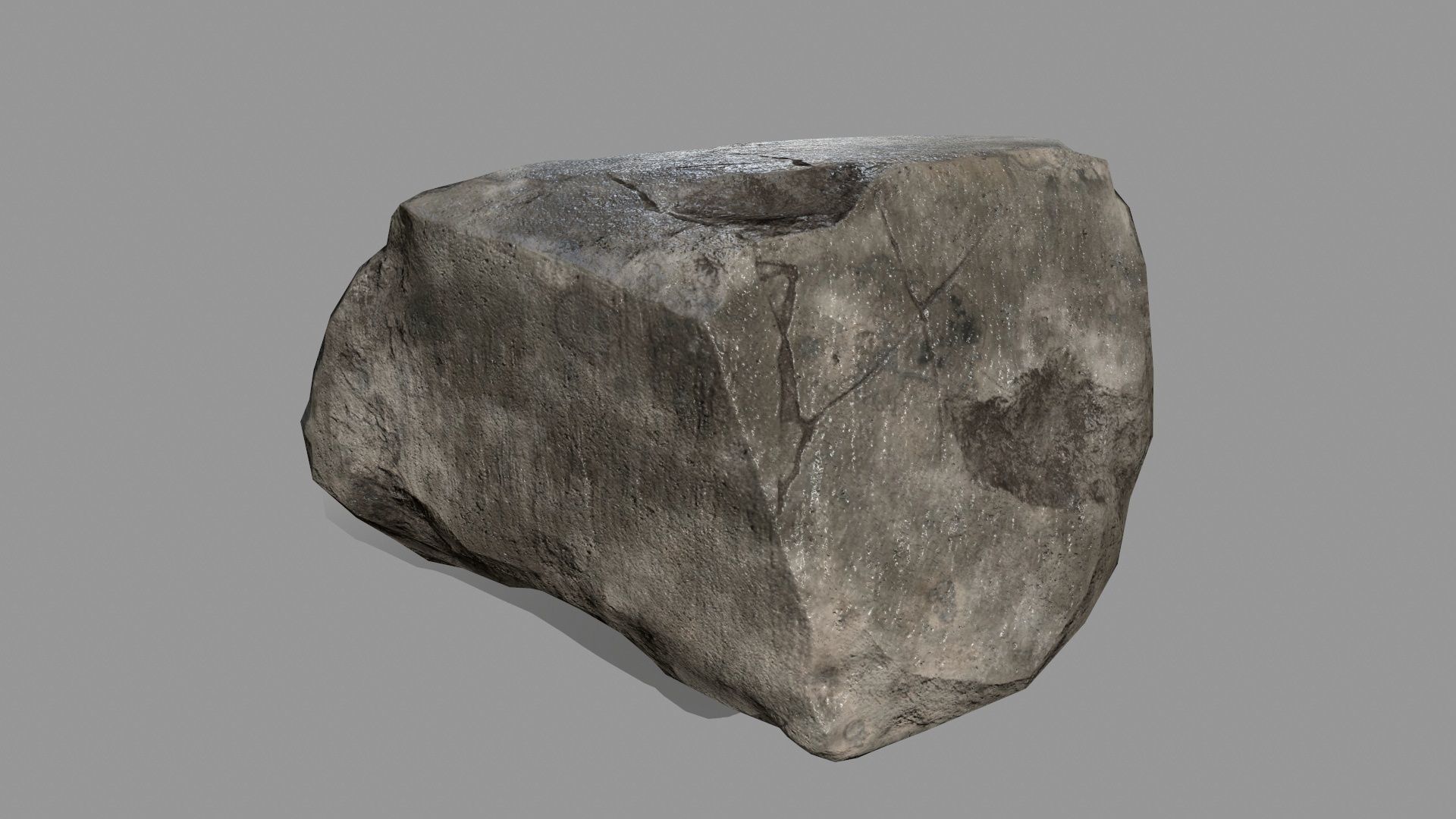 Rock Set Low-poly 3D model_4