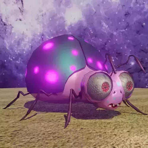 ladybug glow in Low-poly 3D model