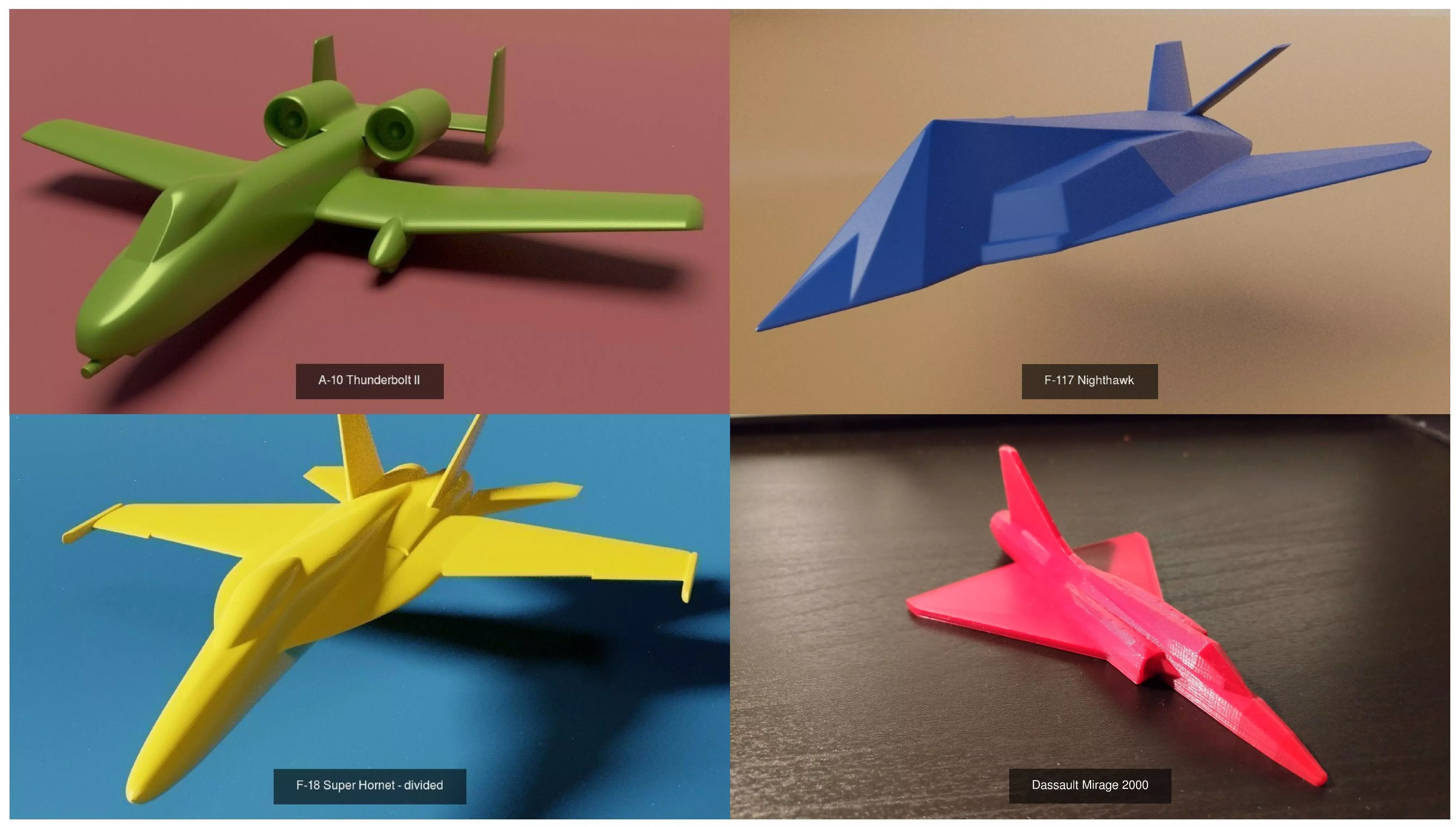 Printable jet planes 3D Model Collection_0