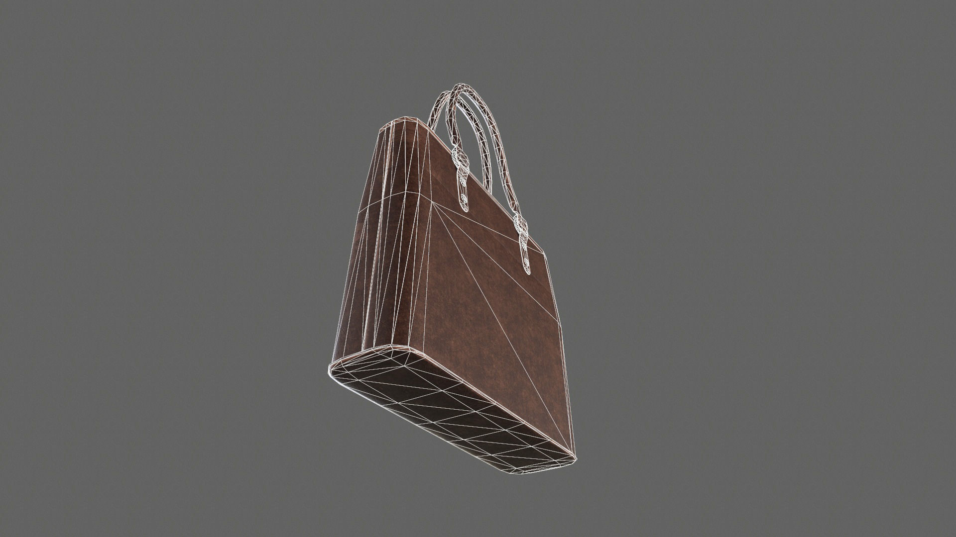 Leather Hand Bag Game-Ready Low-poly 3D model_23