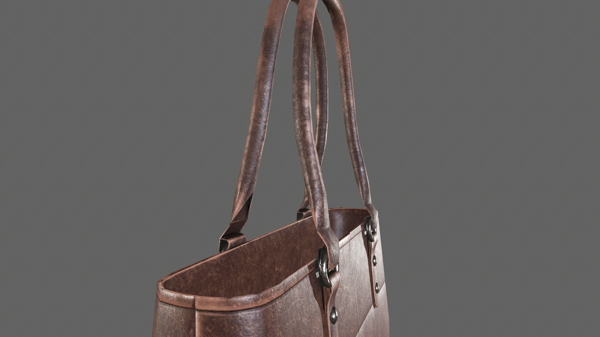 Leather Hand Bag Game-Ready Low-poly 3D model_6