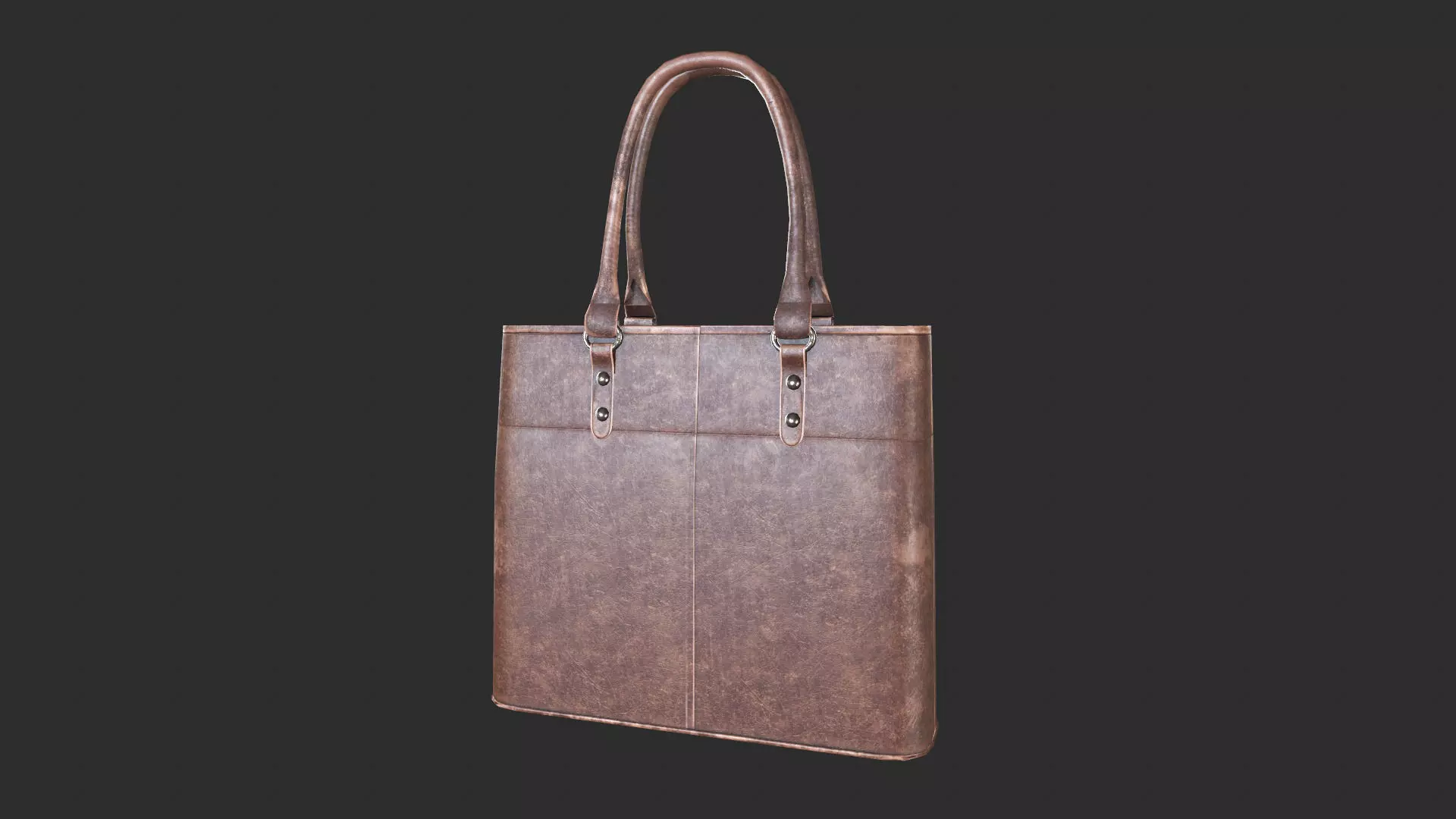 Leather Hand Bag Game-Ready Low-poly 3D model_0