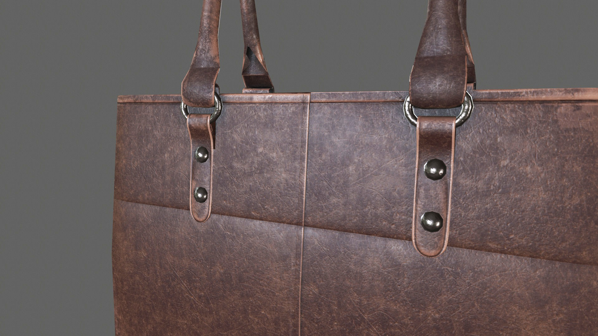 Leather Hand Bag Game-Ready Low-poly 3D model_3