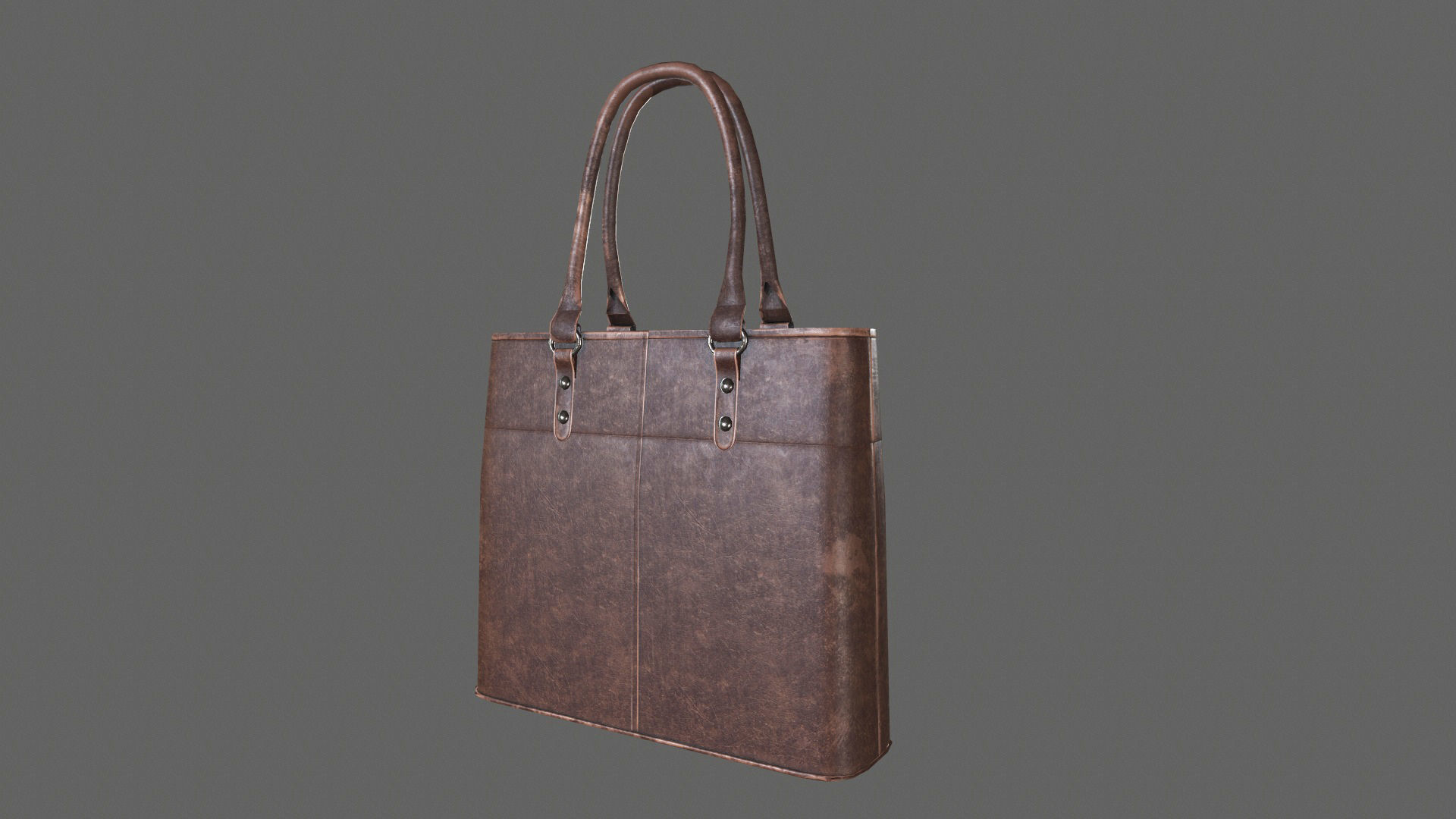 Leather Hand Bag Game-Ready Low-poly 3D model_10