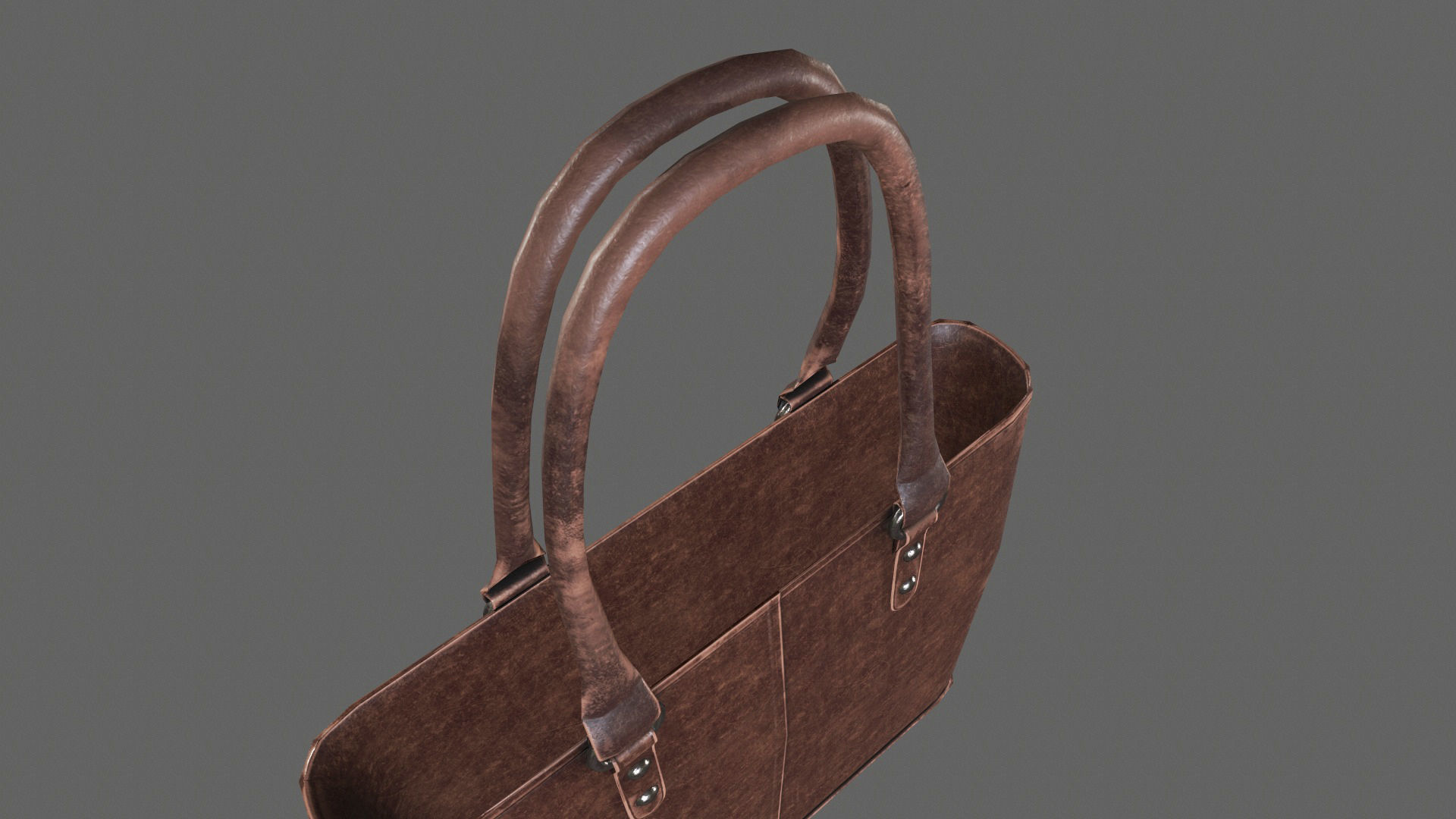 Leather Hand Bag Game-Ready Low-poly 3D model_5