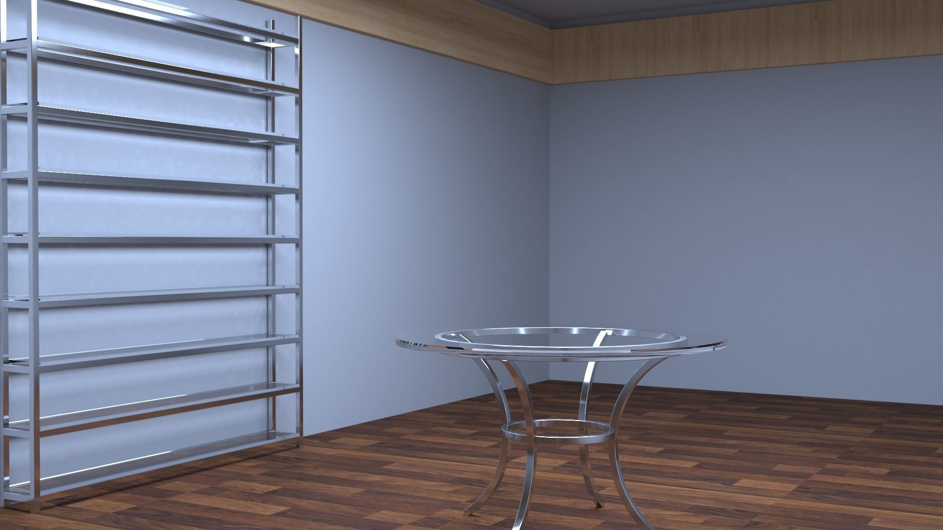 Reading Room Low-poly 3D model_6