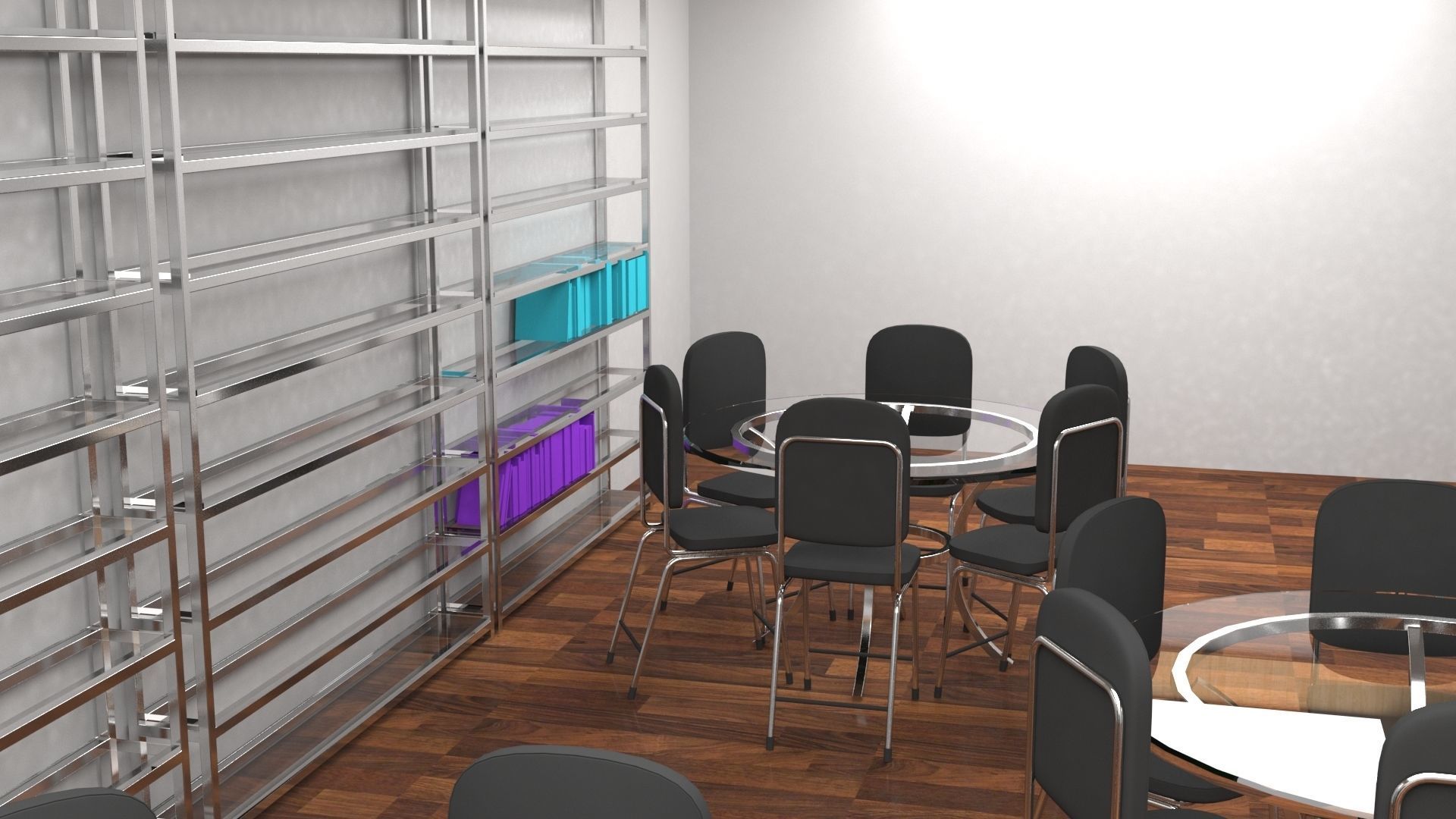 Reading Room Low-poly 3D model_3