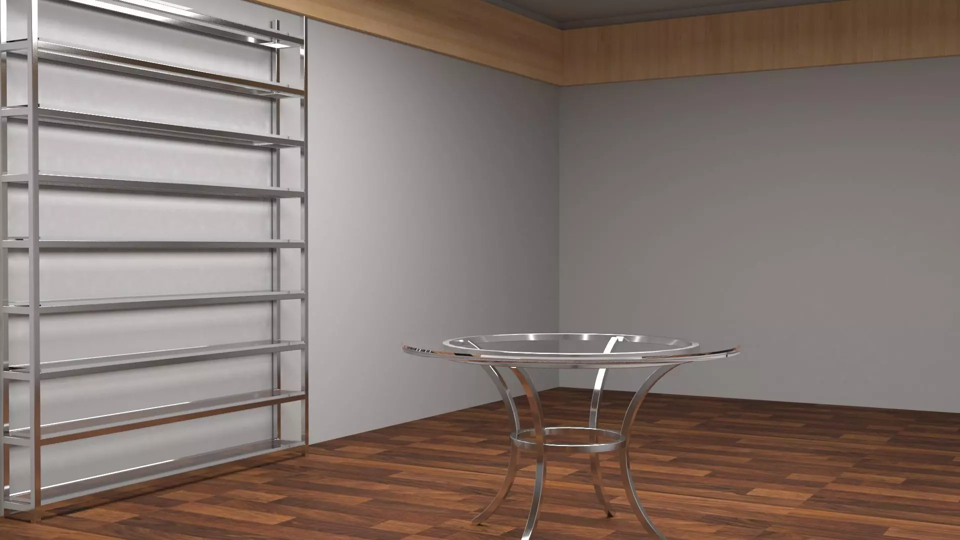 Reading Room Low-poly 3D model_0