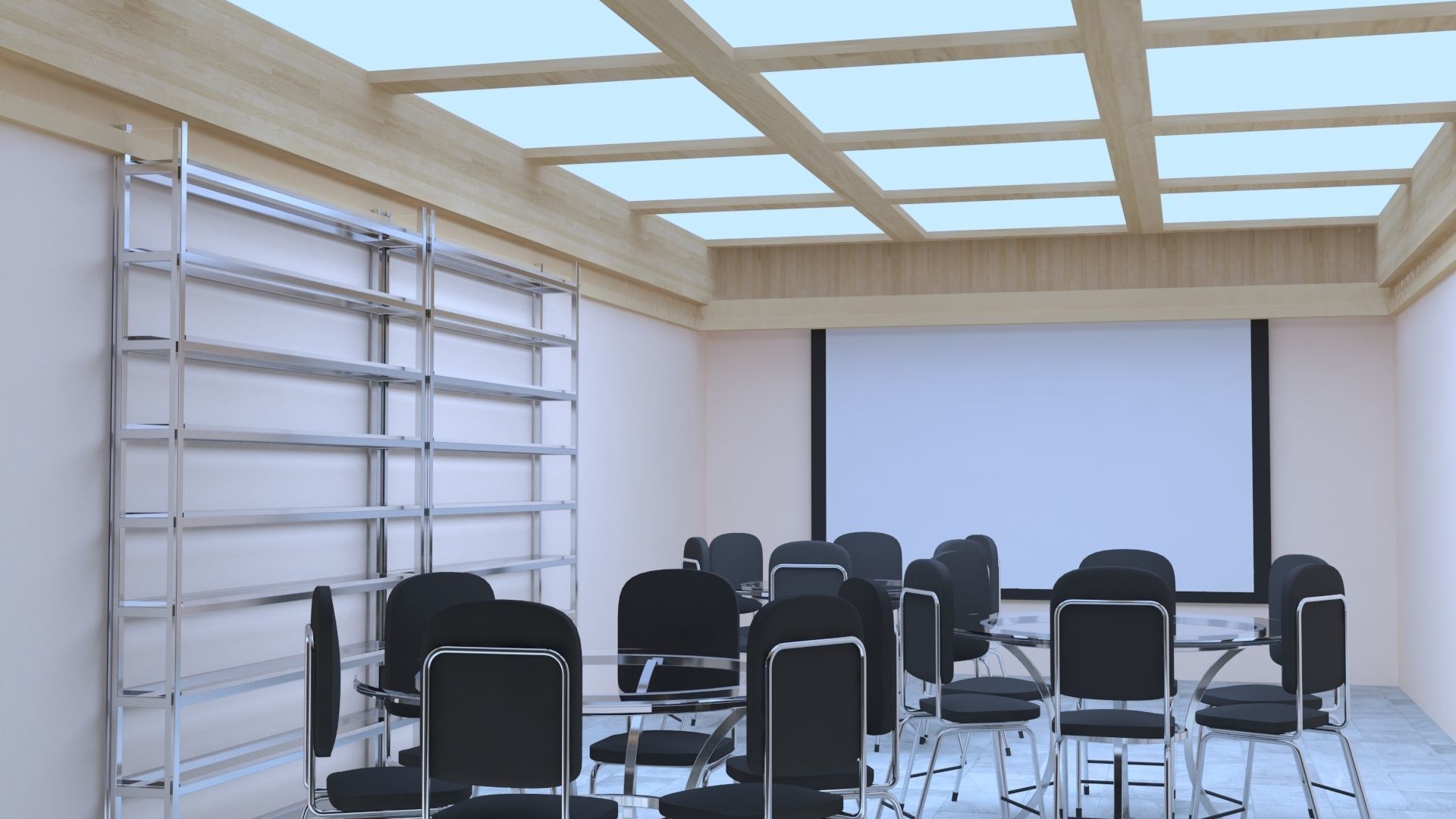 Reading Room Low-poly 3D model_5