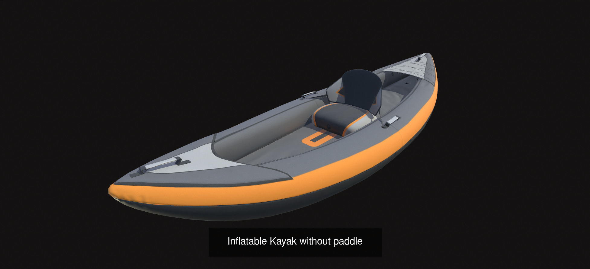 Kayak with paddle 3D Model Collection_1