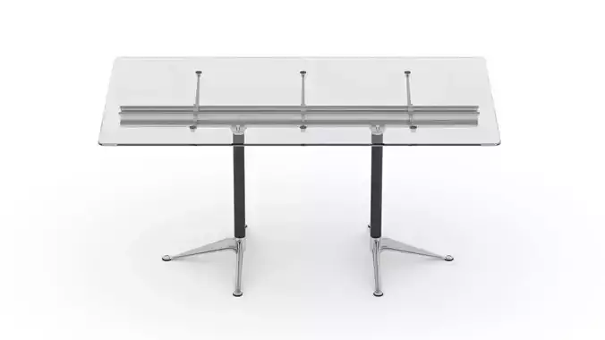 Herman Miller Burdick Table 1 3D model Herman Miller Burdick Table 1 3D model