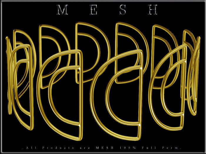 Half Circle Metal Chain Rings - Dozen - Round Low-poly 3D model_7