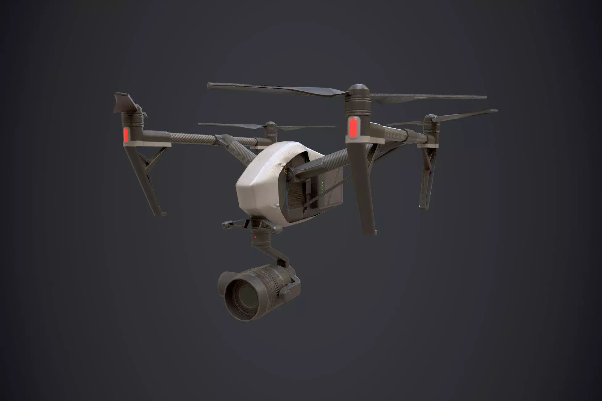 Drone DJI Inspired Low-poly 3D model_0