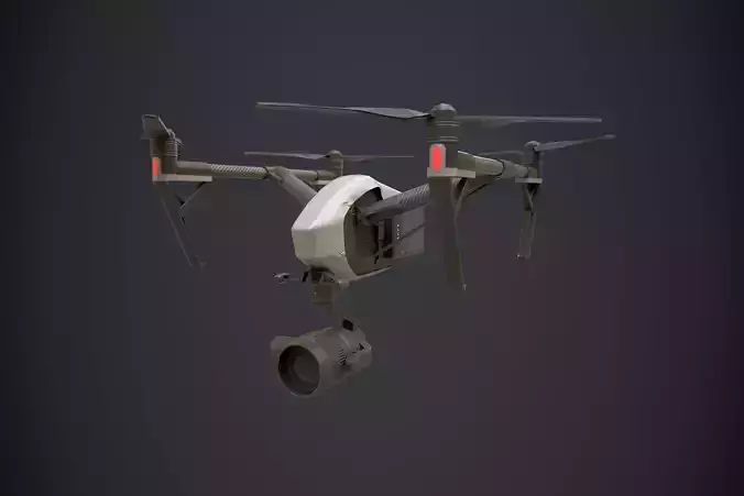 Drone DJI Inspired Low-poly 3D model