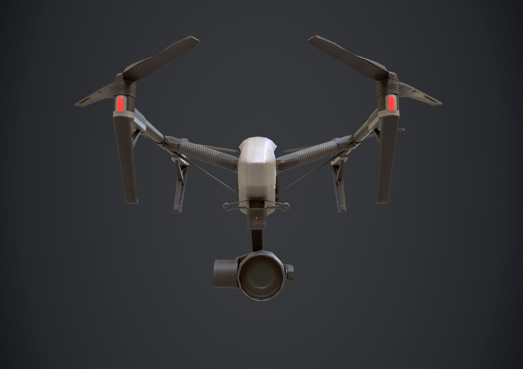 Drone DJI Inspired Low-poly 3D model_6