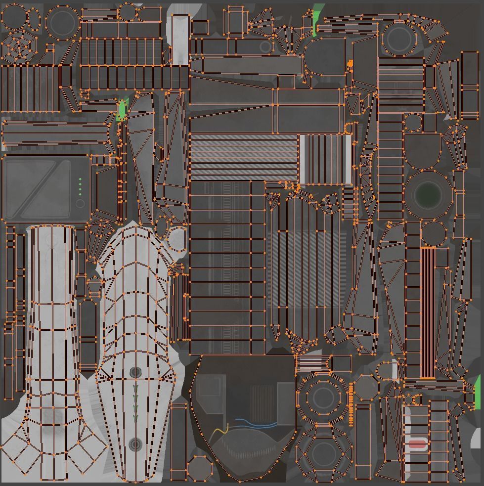 Drone DJI Inspired Low-poly 3D model_14