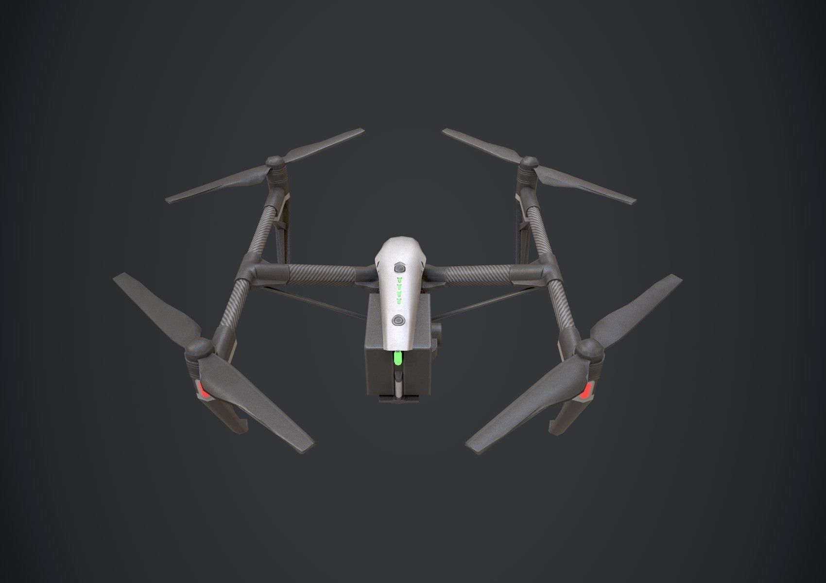 Drone DJI Inspired Low-poly 3D model_10