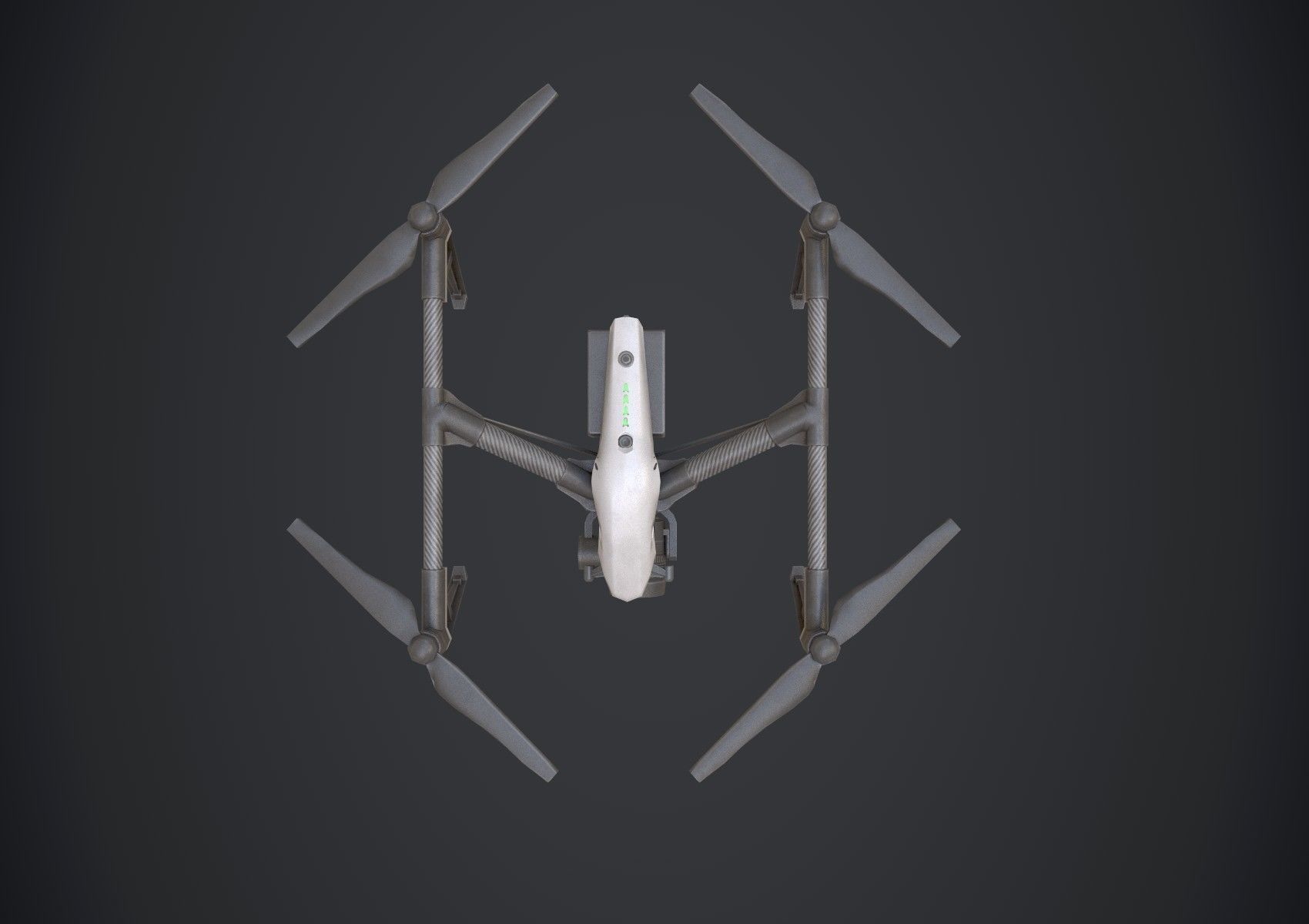 Drone DJI Inspired Low-poly 3D model_11