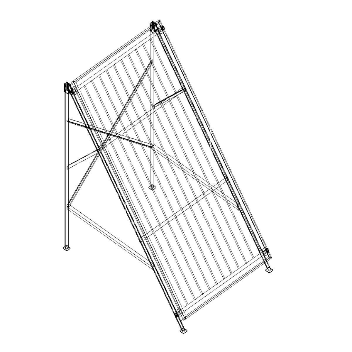 Solar Panel Flat Plate Collector 3D print model_5