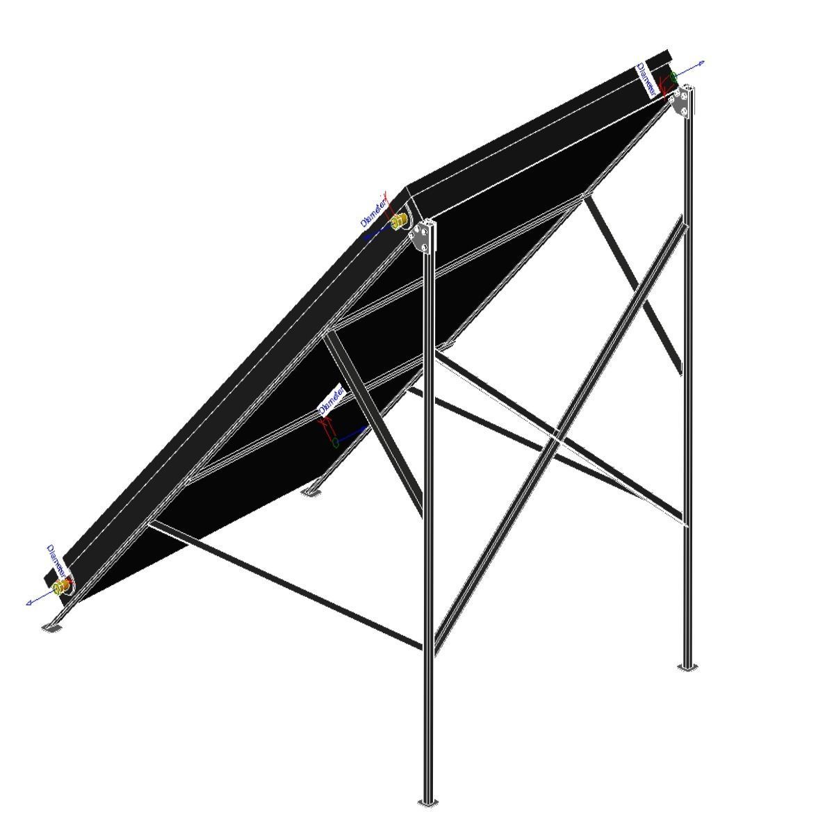 Solar Panel Flat Plate Collector 3D print model_1