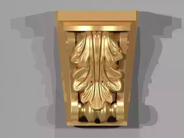 Corbel 3d Model golden