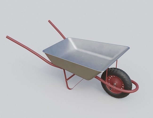 New clean wheelbarrow pushcart 3D model