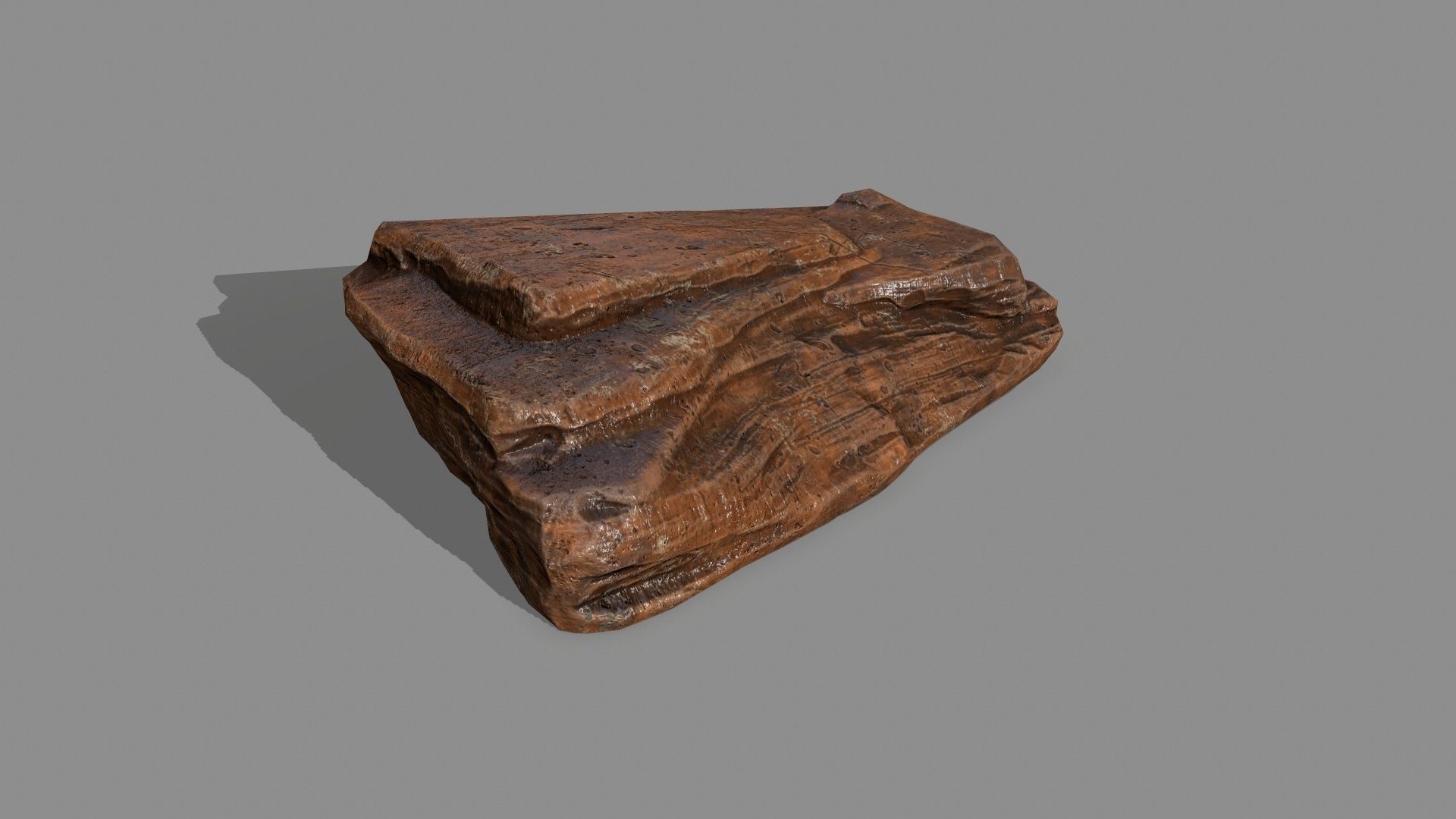 desert rock Low-poly 3D model_9