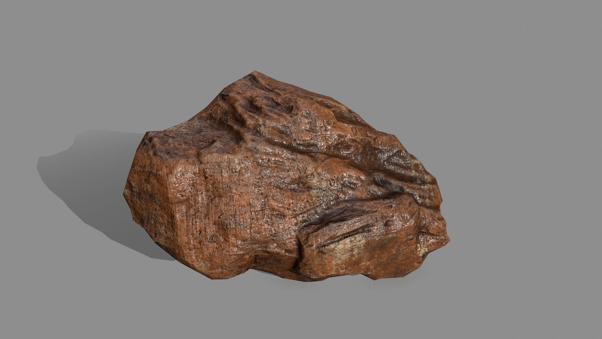 desert rock Low-poly 3D model_1