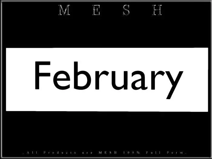 February - C mesh Low-poly 3D model_0