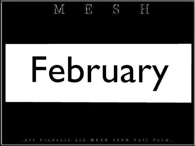 February - C mesh Low-poly 3D model