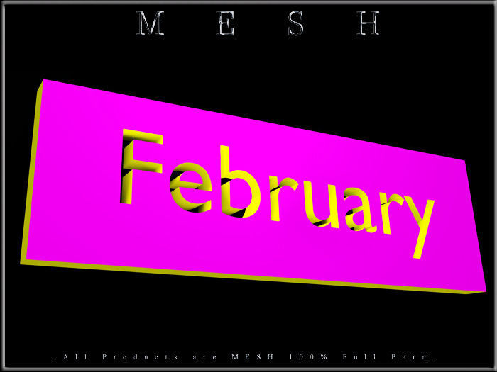 February - C mesh Low-poly 3D model_1
