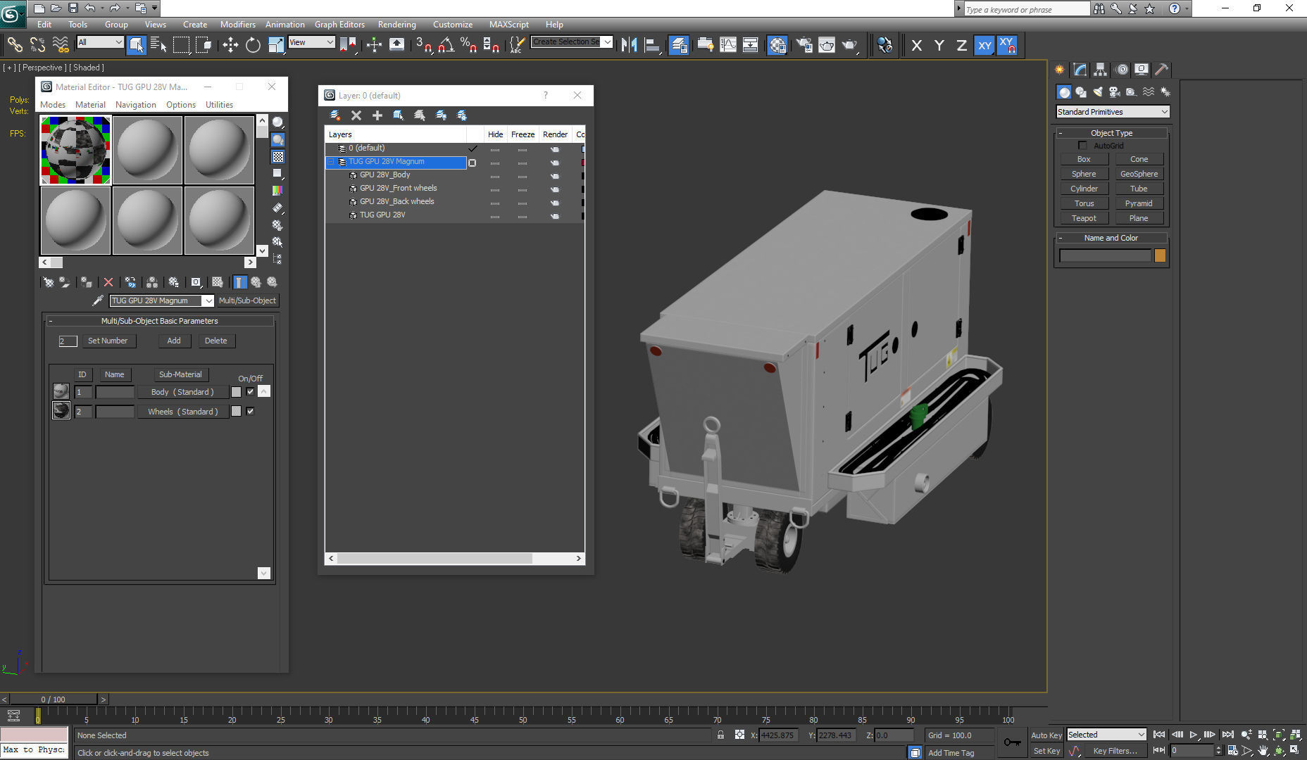 TUG Ground Powered Unit 28V Magnum 3D model_5