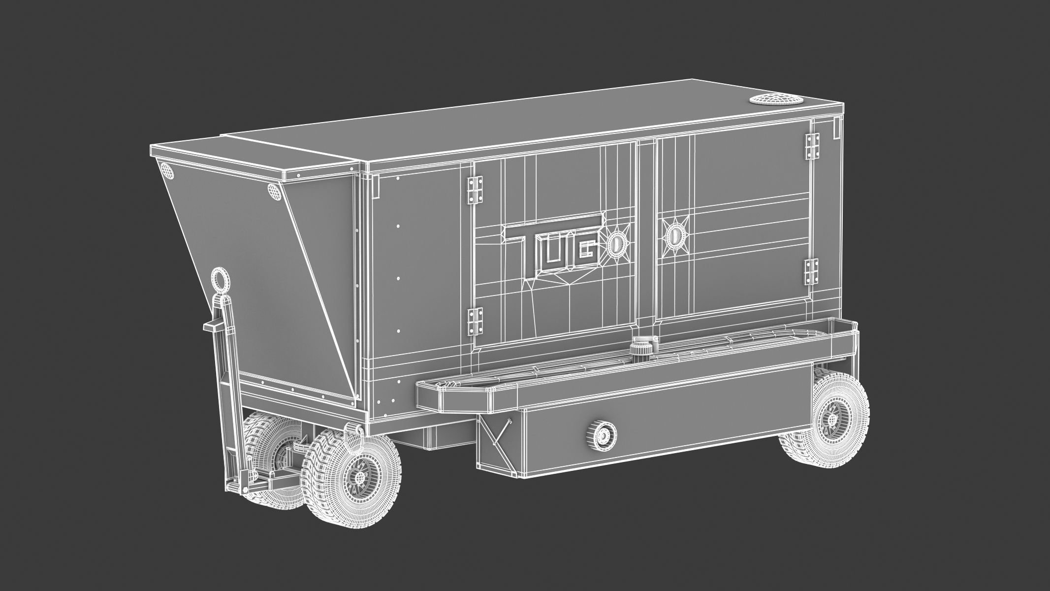 TUG Ground Powered Unit 28V Magnum 3D model_1
