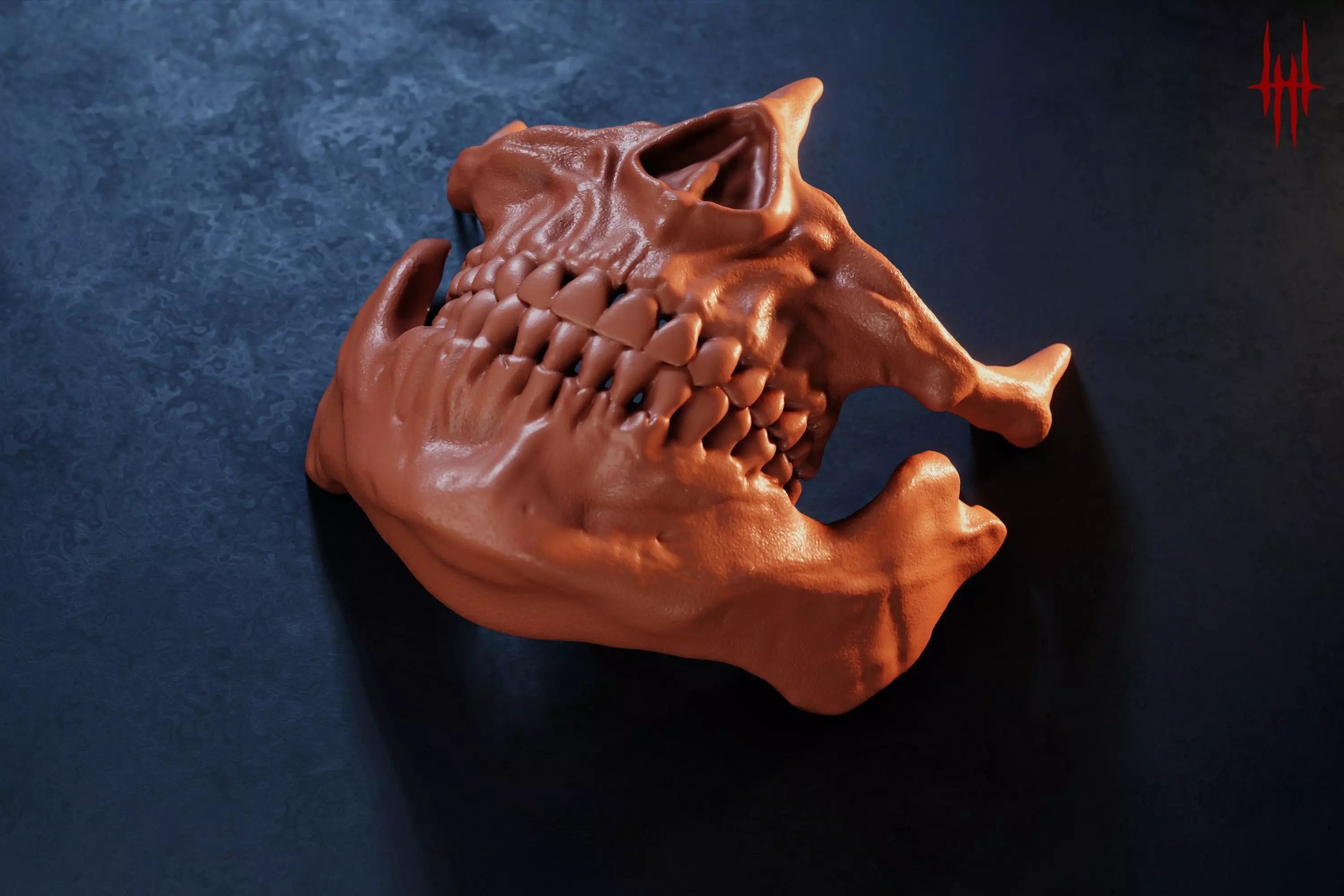 Golden Skull Mask - Inspired by Higgs from Death Stranding 3D print model_0