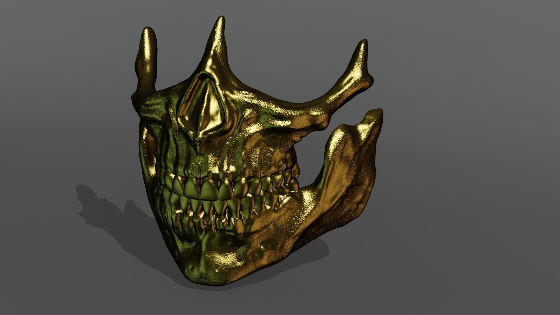 Golden Skull Mask - Inspired by Higgs from Death Stranding 3D print model_19