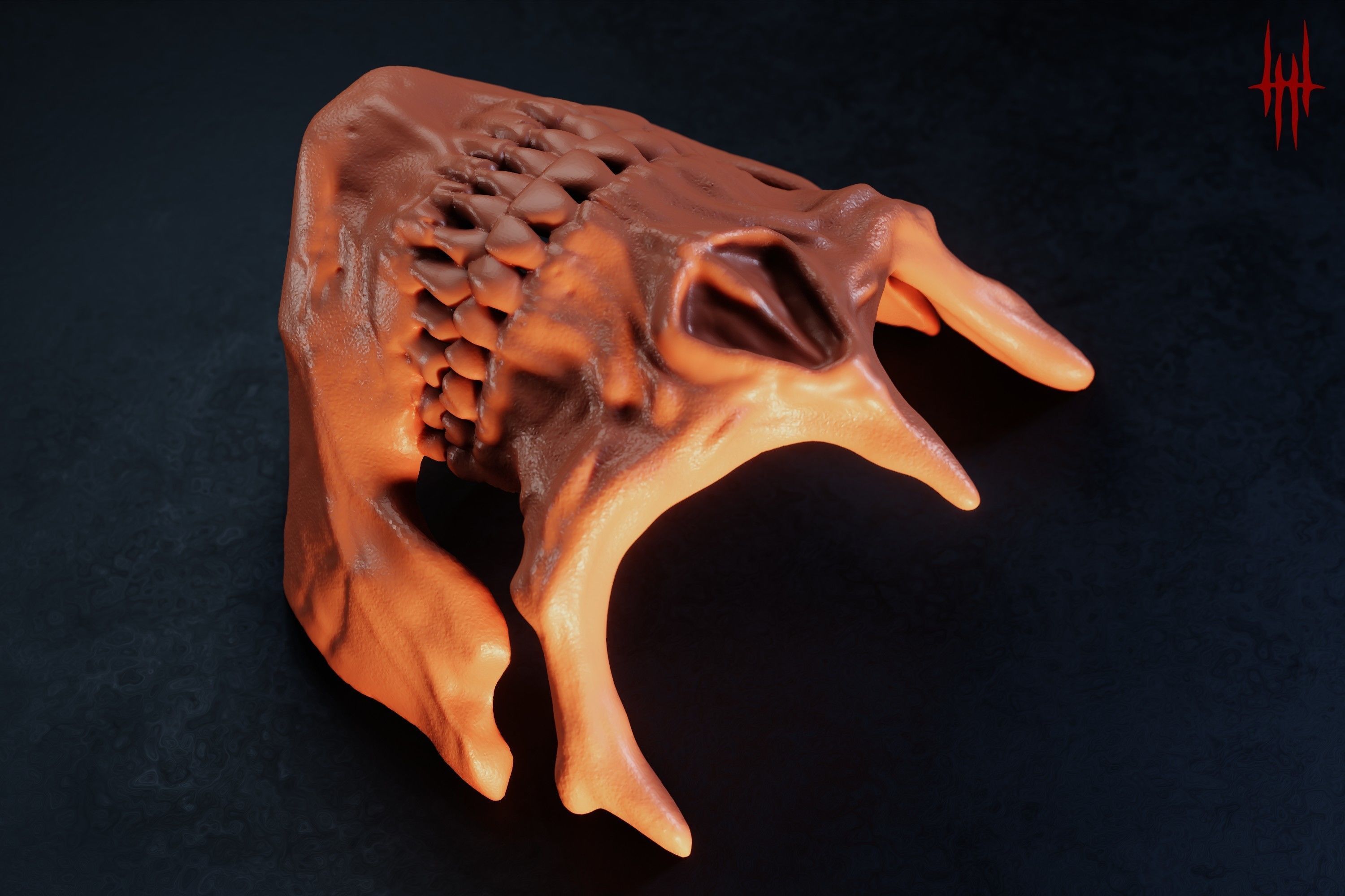 Golden Skull Mask - Inspired by Higgs from Death Stranding 3D print model_11