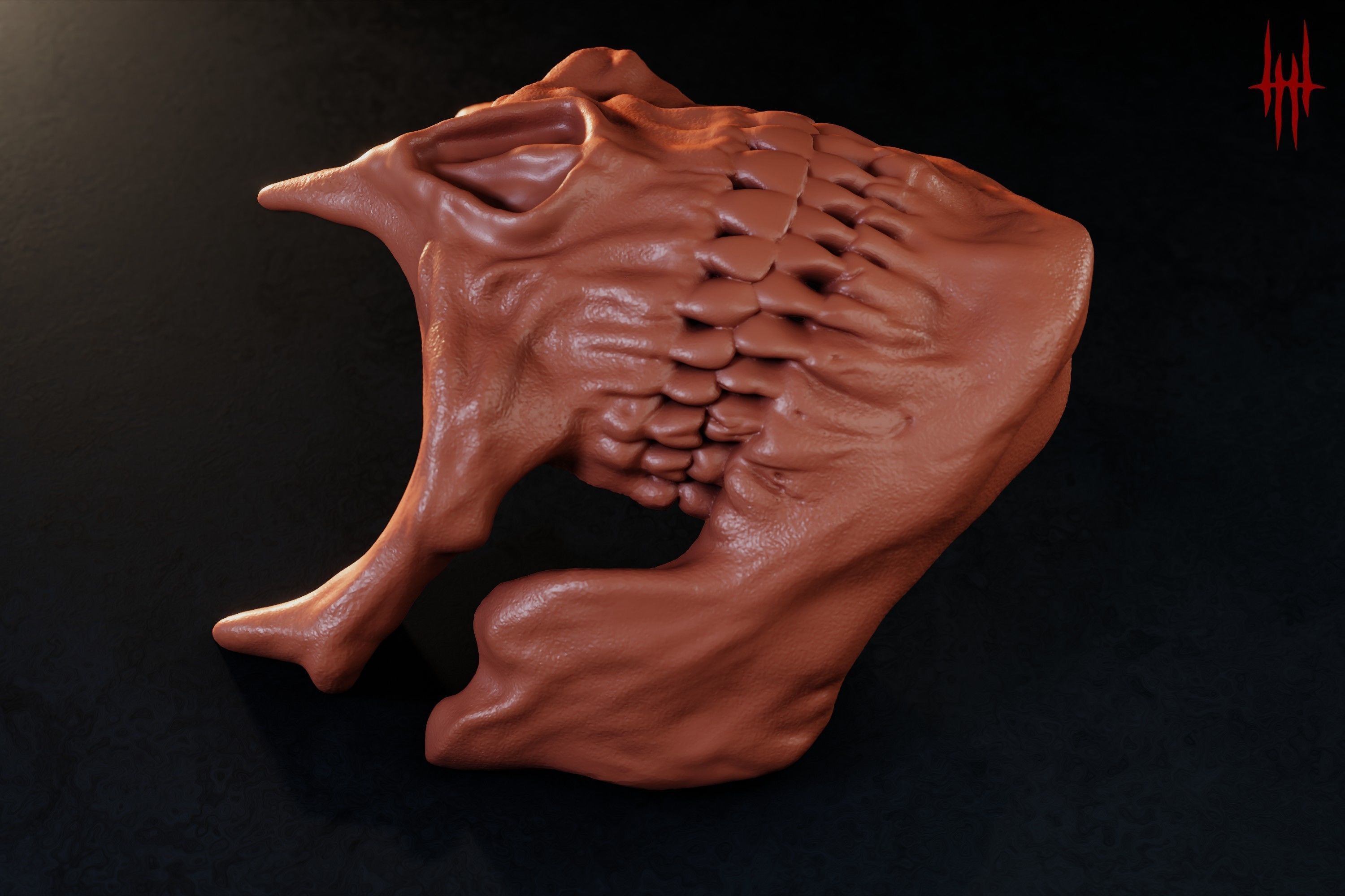 Golden Skull Mask - Inspired by Higgs from Death Stranding 3D print model_7