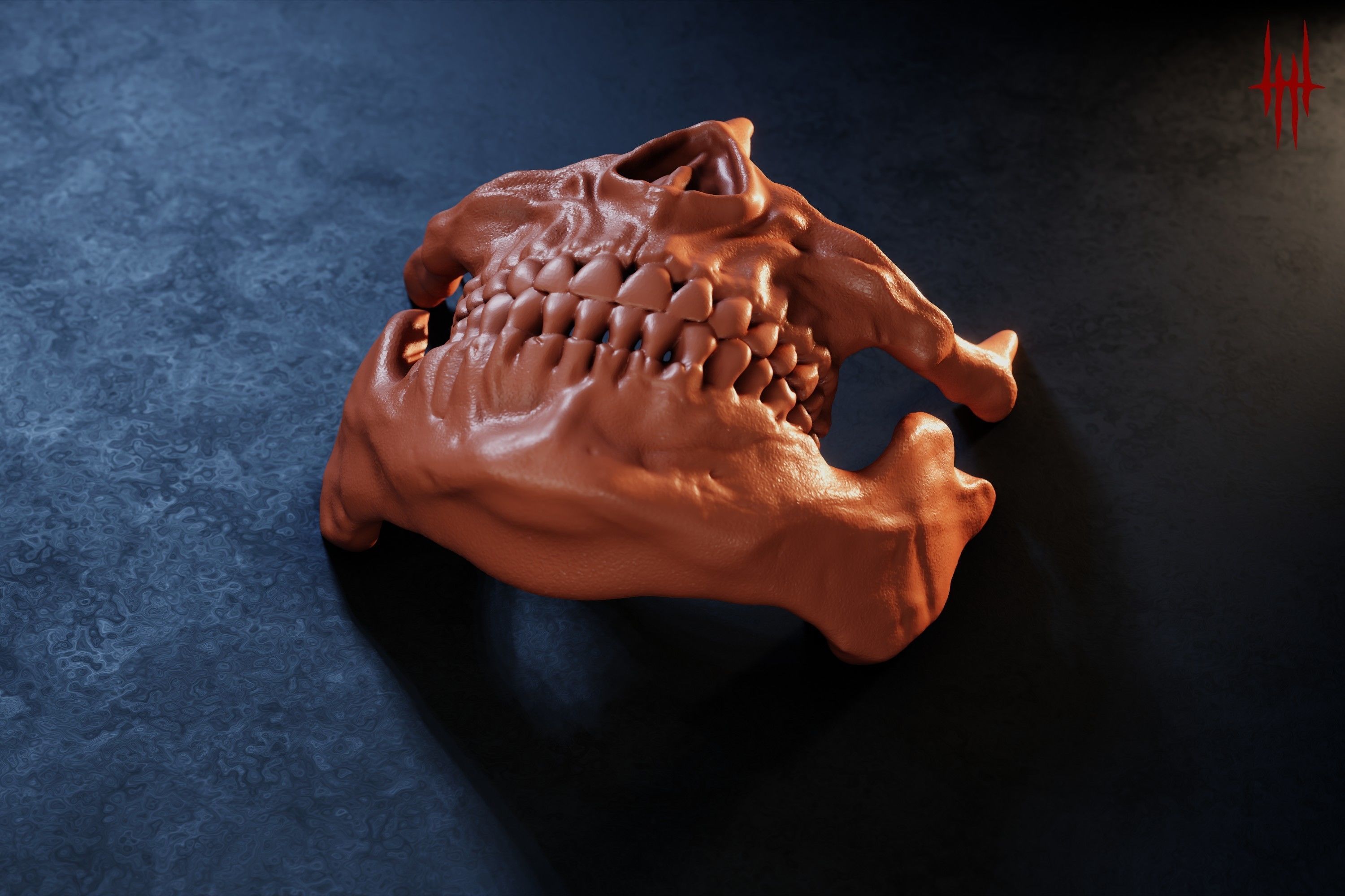 Golden Skull Mask - Inspired by Higgs from Death Stranding 3D print model_6