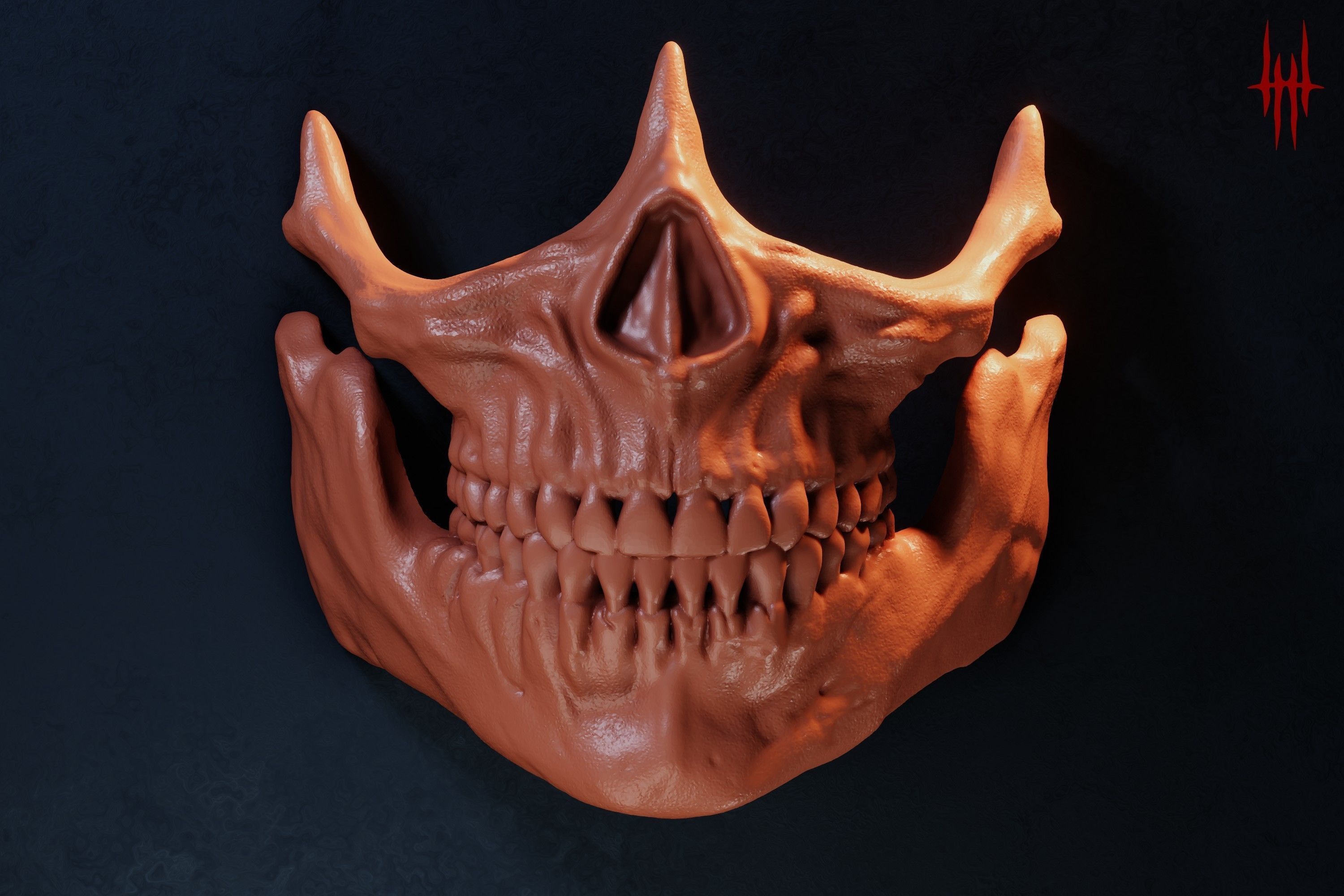 Golden Skull Mask - Inspired by Higgs from Death Stranding 3D print model_2