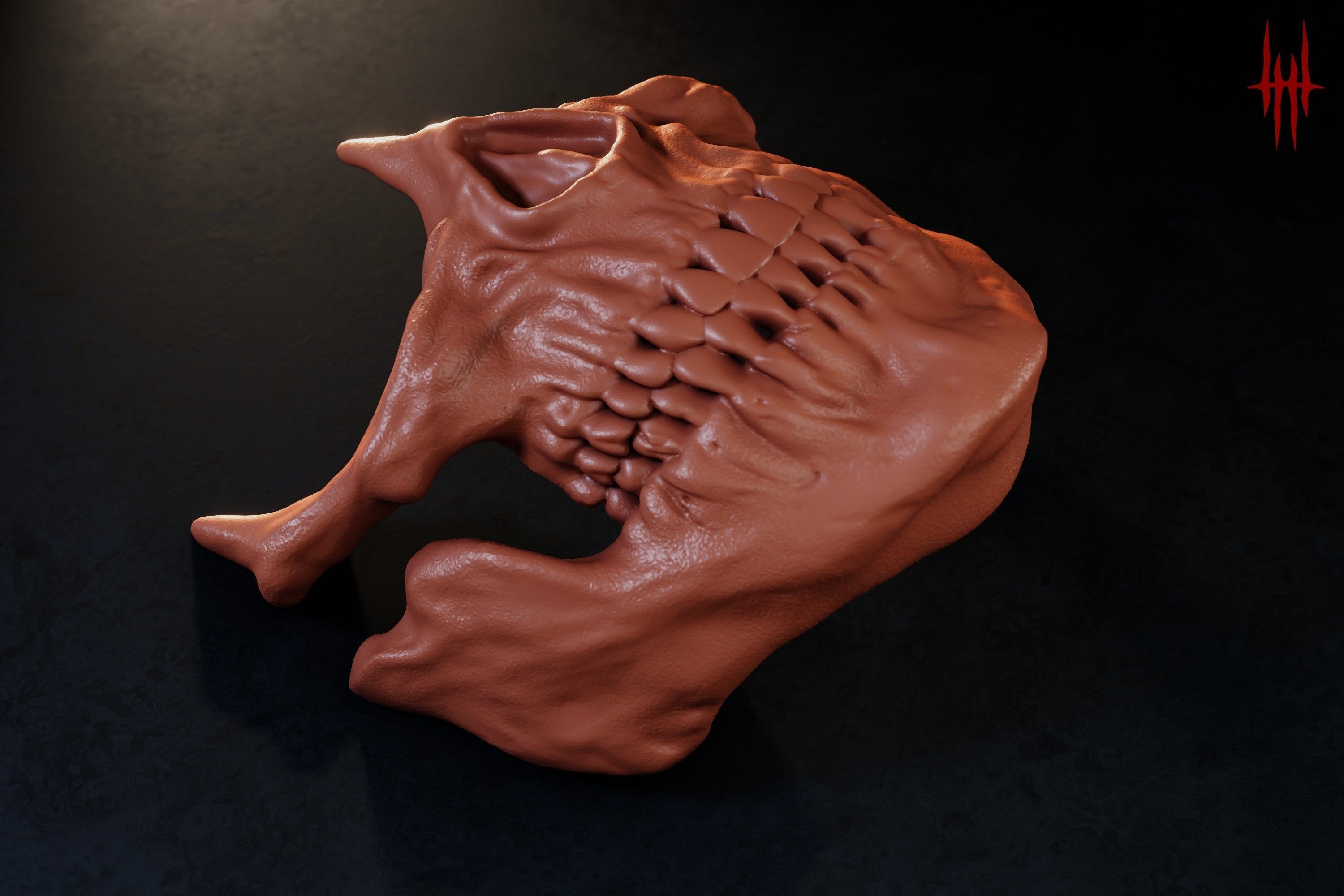 Golden Skull Mask - Inspired by Higgs from Death Stranding 3D print model_8