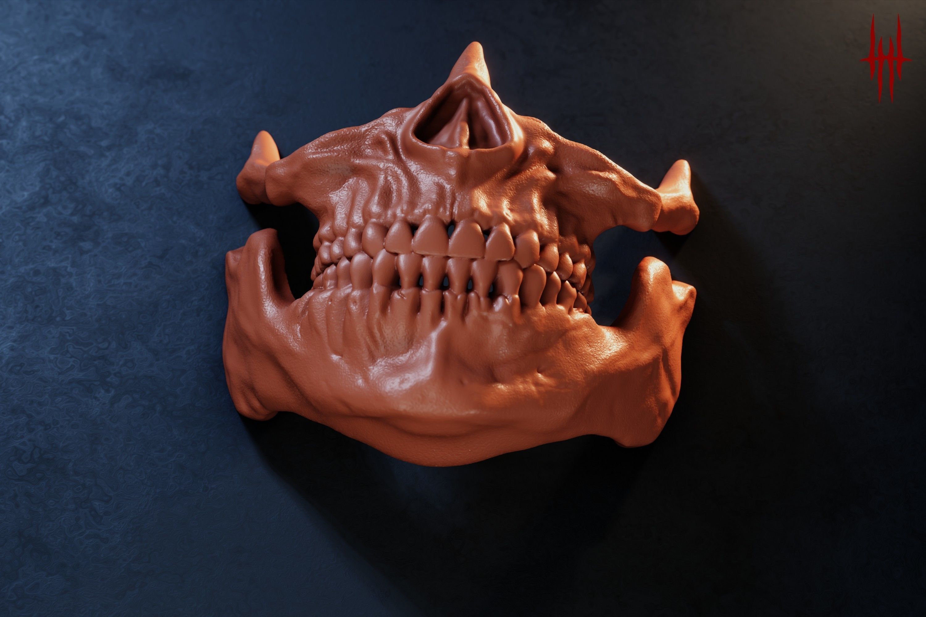 Golden Skull Mask - Inspired by Higgs from Death Stranding 3D print model_10